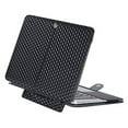 thumbnail image 4 of Mosiso MacBook Air 13 Sleeve, PU Leather Book Cover Clip On Folio Case with Stand Function for Macbook Air 13.3 Inch (A1466 / A1369), Black 3D-Square Pattern Design, 4 of 4