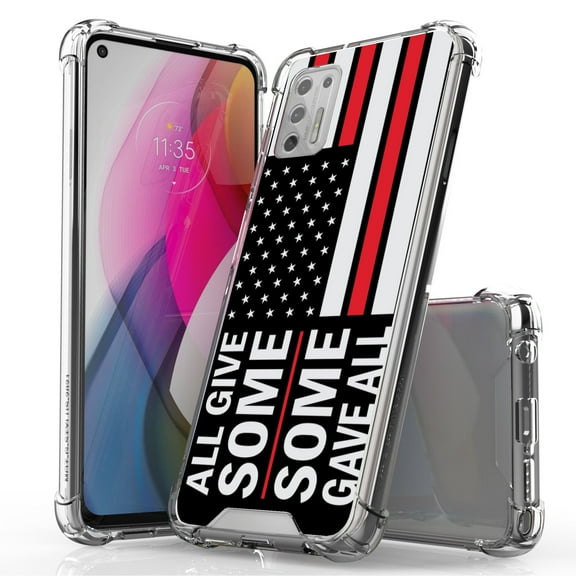 ANJ  Hybrid Slim Hard Back Cover Case Flexible Bumper for Motorola Moto G Stylus 2021 - Some Gave All