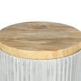 thumbnail image 6 of LuxenHome Gray Cement and Faux Wood Top Indoor Outdoor Side and End Table with Storage, 6 of 7