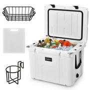 Barara King Car Refrigerator Fridge, Compressor Cooler, 55 Quart Cooler Portable Ice Chest with Cutting Board Basket for Camping