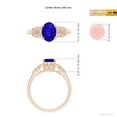 thumbnail image 4 of ANGARA Natural Vintage Style Oval 1.25 ct Tanzanite Ring with Diamonds in 14K Rose Gold for Women (Size-8x6mm) | December Birthstone, Anniversary, Jewelry Gift for Women | Natural Tanzanite Ring, 4 of 9