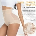 thumbnail image 4 of Tummy Control Shapewear for Women Lace Butt Lifter Panties High Waisted Faja Body Shaper Beige 2XL, 4 of 4
