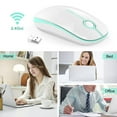 thumbnail image 6 of Jelly Comb 2.4G Slim Wireless Mouse with Nano Receiver (White and Green), 6 of 7