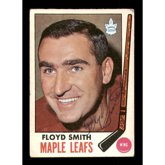 Floyd Smith Autographed 1969-70 Topps Card #49 Toronto Maple Leafs SKU #251201