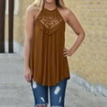 thumbnail image 2 of Baberdicy Women's T-Shirts Women Shirt Sleeveless Casual Stylish Top Shirts Womens Tops Brown, 2 of 7