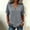 Gray, variant on Women's V-Neck Top Baeitkot Women's Solid Color Casual V-Neck Short Sleeve Top Black L