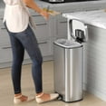 thumbnail image 3 of iTouchless SoftStep Stainless Steel Rectangular Step Pedal Trash Can with AbsorbX Odor Control, 3 of 7