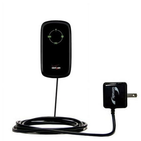 Gomadic Intelligent Compact AC Home Wall Charger suitable for the Verizon Fivespot 3G Mobile Hotspot - High output power with a convenient, foldable p