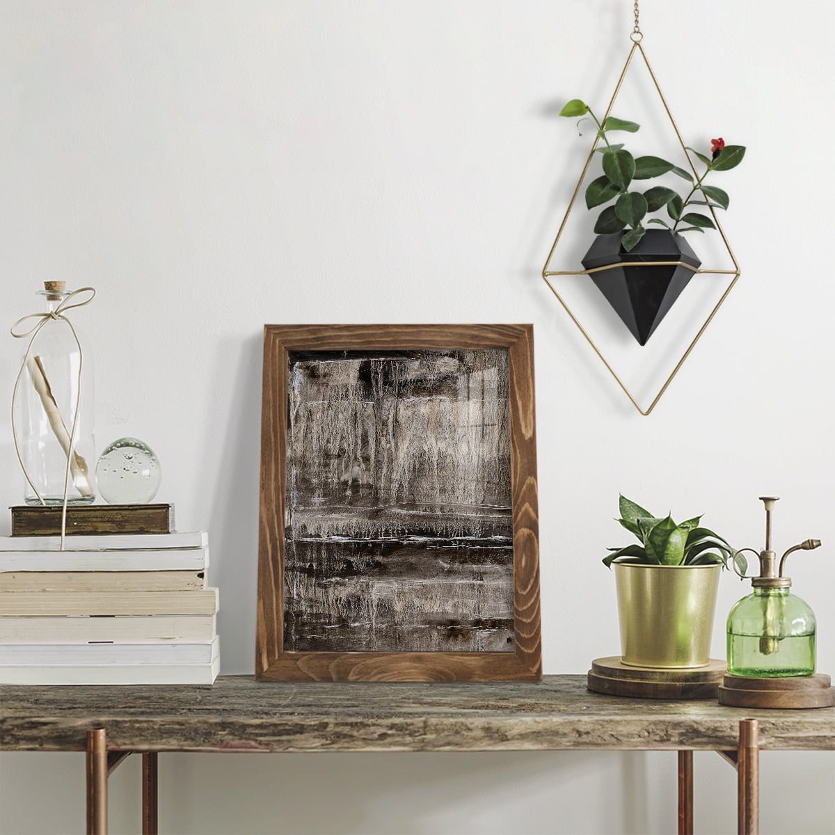 Continuum III -Framed Print w/glass-Walnut