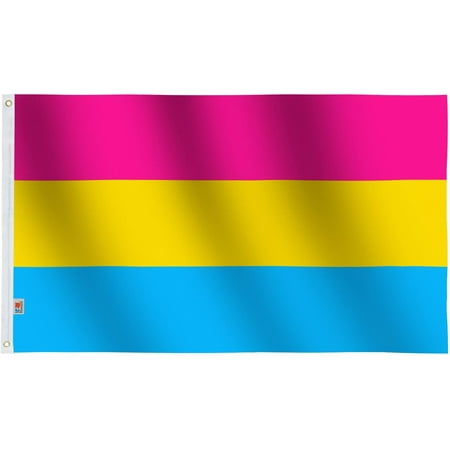Pansexual Flag 3x5Ft,LGBT Pansexuality Omnisexuality Pride Banner,Fade