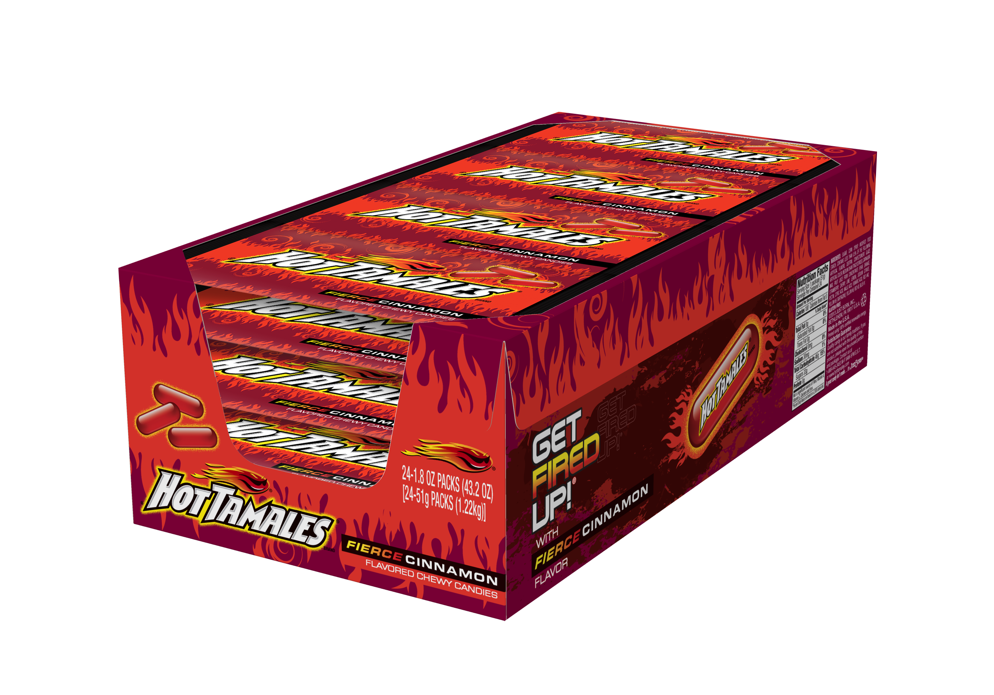 Hot Tamales Original Candy, 1.8Ounce Bags (Pack of 24)