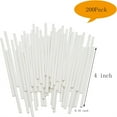 thumbnail image 2 of 200 Pack Lollipop Making Tools,Bexikou White Lollipop Sticks Cake Sticks,Paper Cake Pop Sticks for Making Cake, Lollipop, Hard Candy, Chocolates, Cookies, 2 of 7