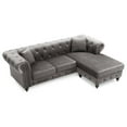 thumbnail image 2 of Glory Furniture Nola Sofa Chaise in Dark Gray Color, 2 of 6