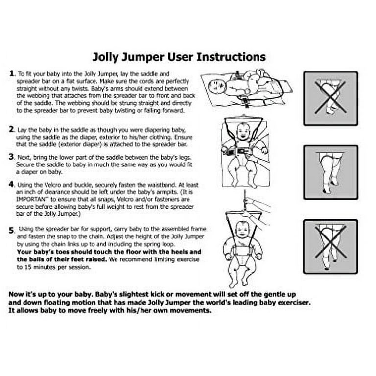 Jolly Jumper Exerciser with Portable Stand in White Walmart