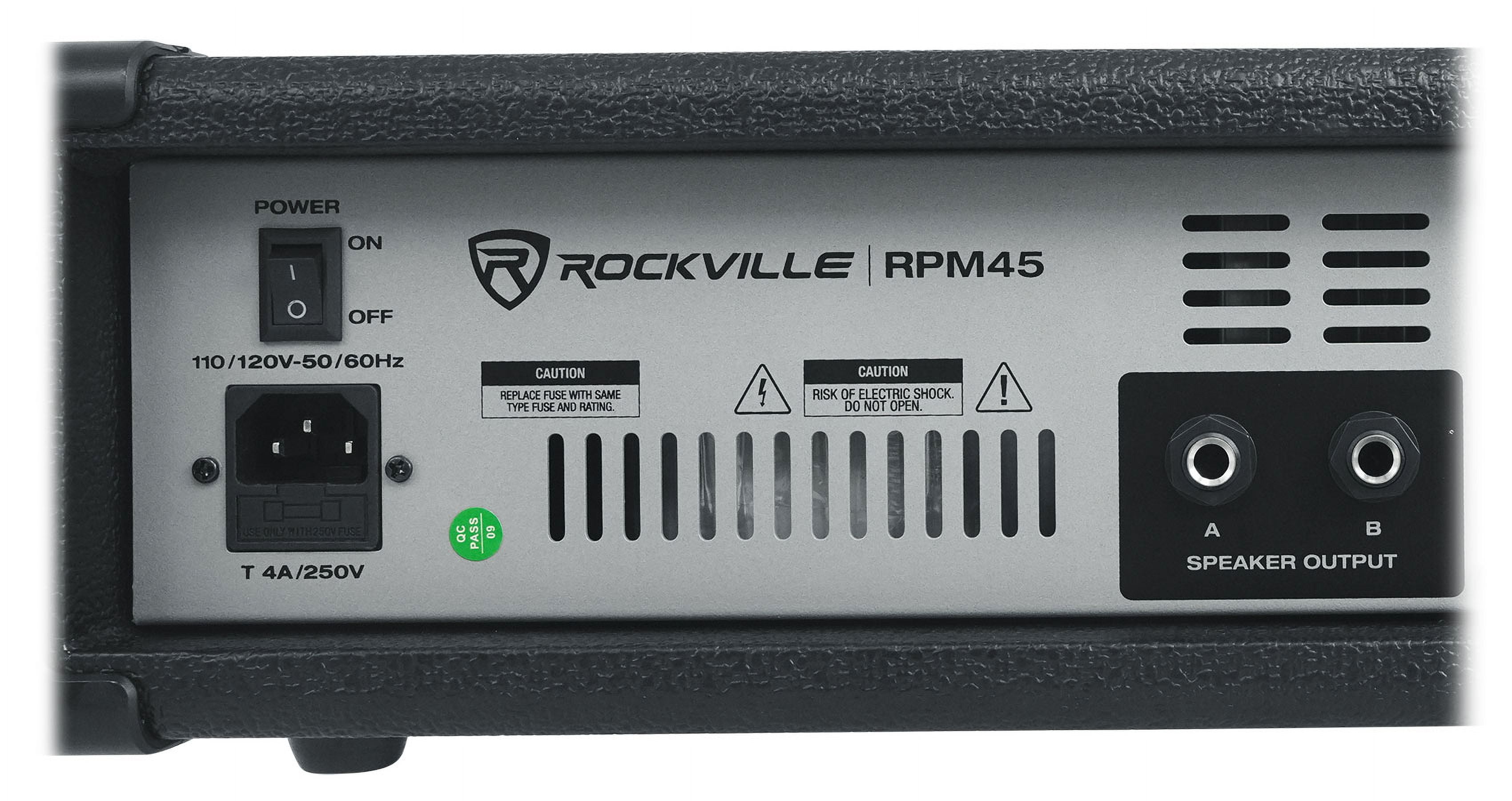 Rockville Powered Amplifier 4 Channel Mixer,1800W, USB, PA DJ Sound System,  3 Band EQ, Mixing - Walmart.com