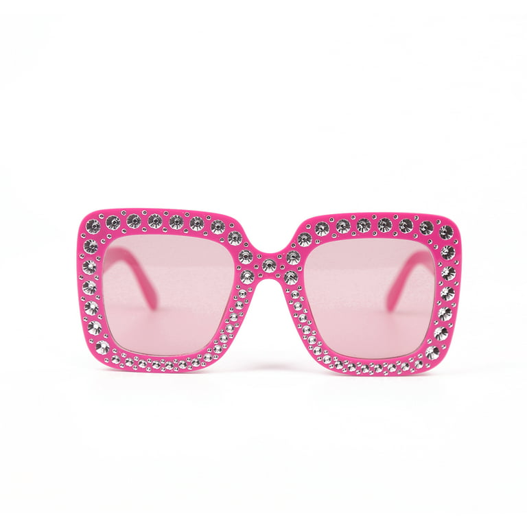  willochra 2pcs 2023 Fashion Rhinestone Sunglasses Women Pink  Sexy Crystal Sparkling Trendy Retro Cateye Party Sunglasses (2pcs-white  AB&brwon) : Clothing, Shoes & Jewelry