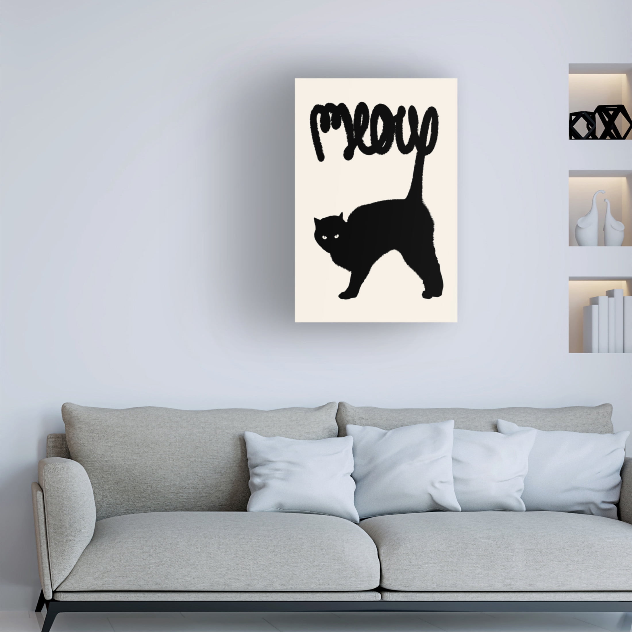 Trademark Fine Art Florent Bodart  Meow Canvas Wall Art