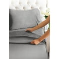 thumbnail image 6 of CGK Linens 4-Piece Ultra Soft & Comfy Hotel Luxury Sheet Set - California King Size Cooling Bed Sheet Fits 8"-16" Mattresses, Heathered Grey, 6 of 7