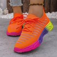 thumbnail image 6 of NOKIO Men's Walking Shoes Summer Non-S𝗅ip Tennis Running Shoes Fashion Colorful 𝖫a𝖼e Up Sneakers Lightweight Breathable Knit Sport Shoes Soft Cushion Sole We𝖽ge Shoes for Training Jogging, 6 of 6