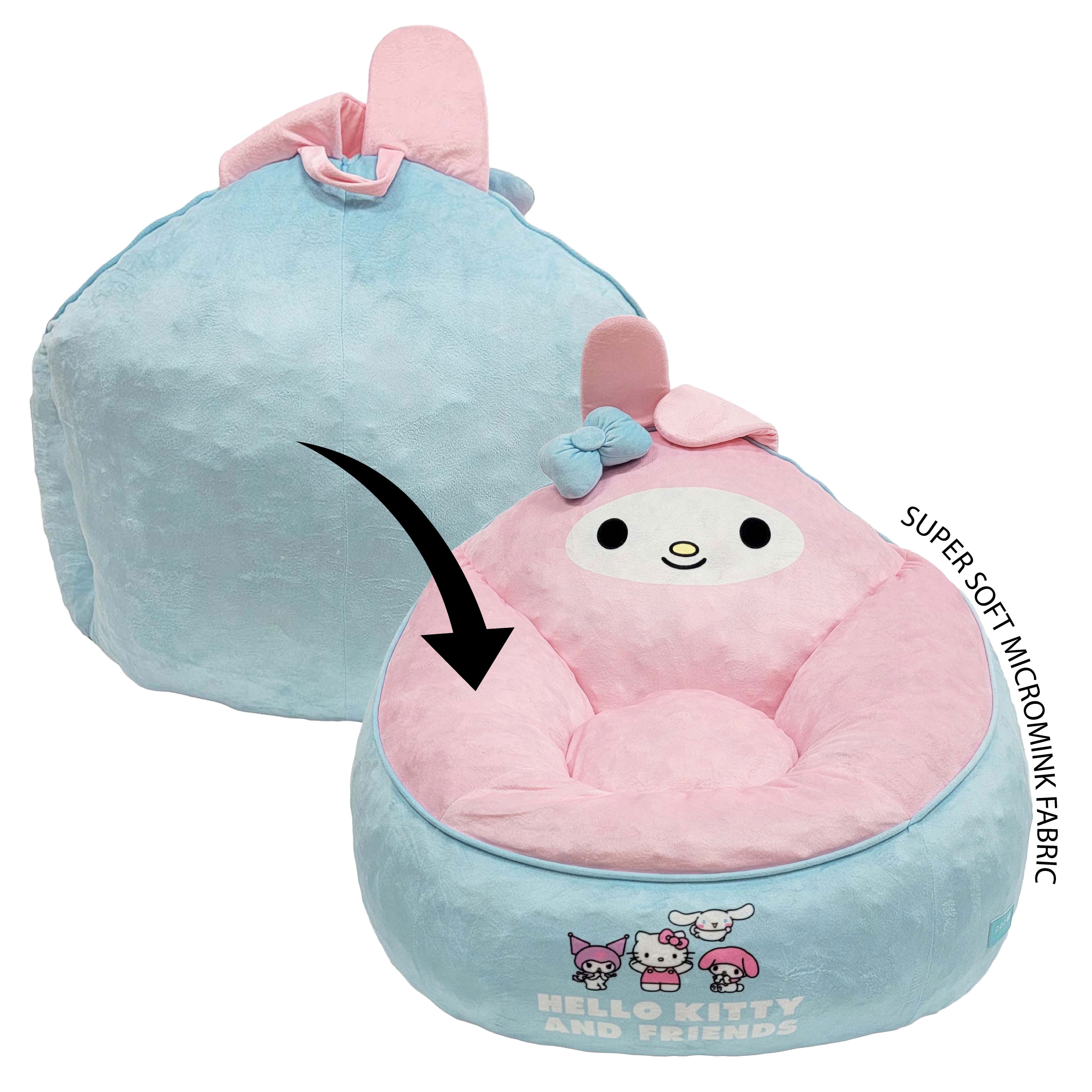 Hello Kitty and Friends My Melody Kids' Compressed Foam Bean Bag Chair