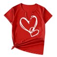 thumbnail image 2 of Conairie Cold Shoulder Tops For Womens V Neck Loose Butterfly Print Long Sleeve T-Shirt Comfy Summer Fashion Casual Blouses Red L, 2 of 4