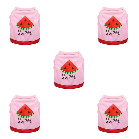 Billuyoard Ropa Verano Algodón Chalecos Sandía Ocio Traje Elástico Ropa Abrigo para Perros Chihuahua Cachorro Rosa Rojo L Type2 NO2