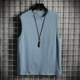 thumbnail image 1 of Sudadera deportiva de verano para hombre con barra transversal, camiseta sin mangas con hombros descubiertos y color sólido, camiseta de manga corta, 1 of 4