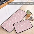thumbnail image 5 of 2-Piece Kitchen Mat Set Non Slip Washable Floor Mats Decorative Rugs for Kitchen Sink Laundry White Roses and Vines, 5 of 7