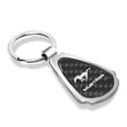 thumbnail image 4 of Ford Mustang Real Black Carbon Fiber Chrome Metal Teardrop Key Chain, 4 of 6