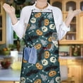 thumbnail image 5 of Halloween Spooky Icons Pattern Apron-Garden Aprons for Women with Pockets-Cotton Linen Waterproof Kitchen Cooking Gardening Aprons Adjustable for Kitchen,Cooking,BBQ and Salon 33"x27", 5 of 7