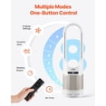 thumbnail image 5 of 34" Oscillating Tower Fan with Remote Control, 16.4ft/s High Velocity Bladeless Air Circulator with HEPA Filter, 8 Speeds & 3 Heat Levels, 8H Timer, Quiet Operation for Home Bedroom Living Room Use, 5 of 11