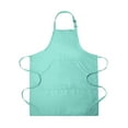 thumbnail image 3 of Uxcell Polyester 82cm x 68cm Kitchen Cooking Aprons Adjustable Bib Long Ties with 2 Pockets Blue, 3 of 5
