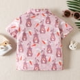 thumbnail image 4 of KAUOD Boys Toddler Easter Lapel Neck P𝐨lo Shirt for Boys Cute Bunny Shirt Button Down Tee with Pocket Short Sleeve Tops, 4 of 7