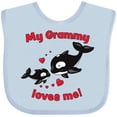 thumbnail image 3 of Inktastic My Grammy Loves Me Orca Family Boys or Girls Baby Bib, 3 of 4