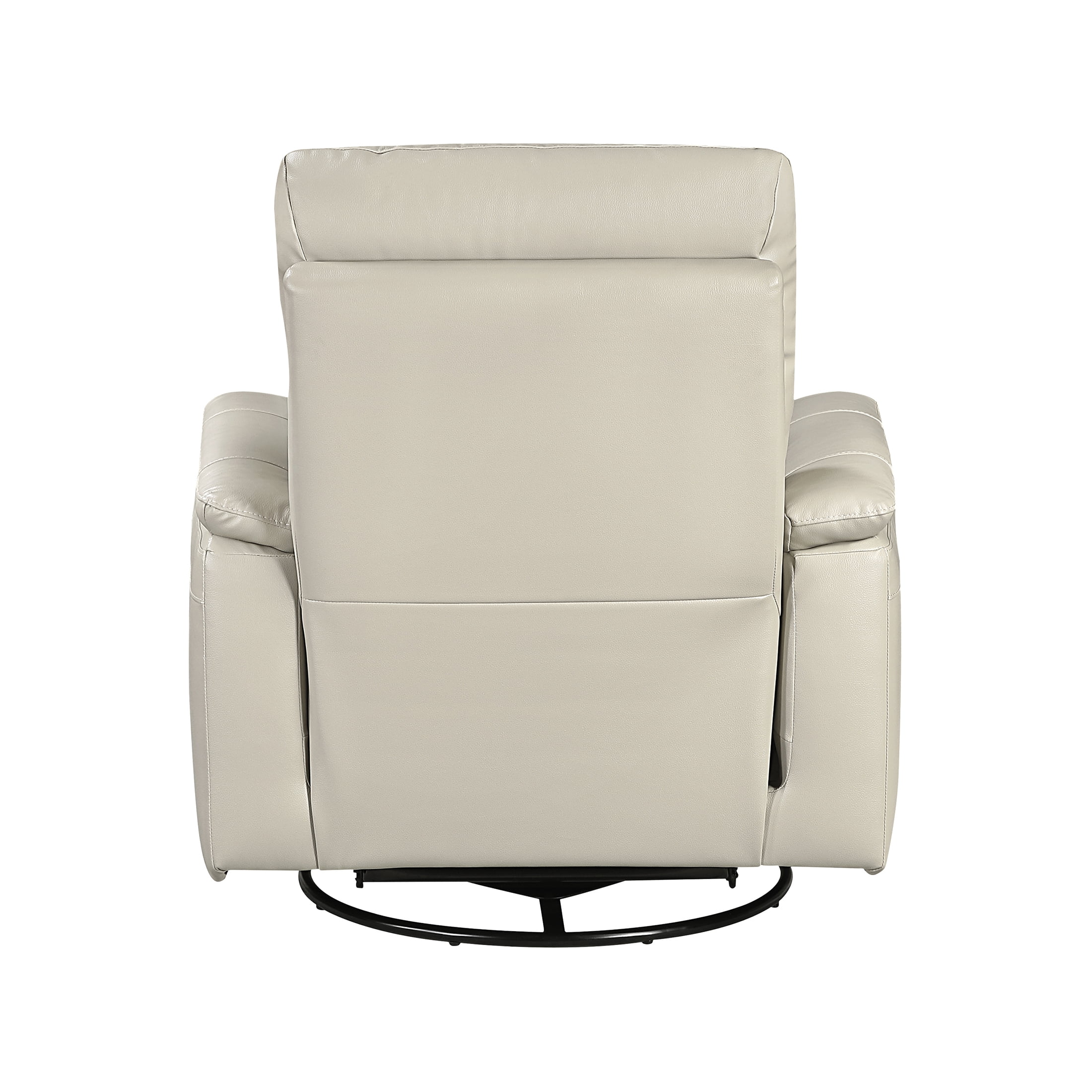 OakvillePark Wildfern Leather Match Swivel Glider Reclining Chair, Taupe