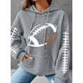 thumbnail image 2 of Hooded Sweatshirt Women Shirt Game Day Pullover Hoodies Long Sleeve, 2 of 4