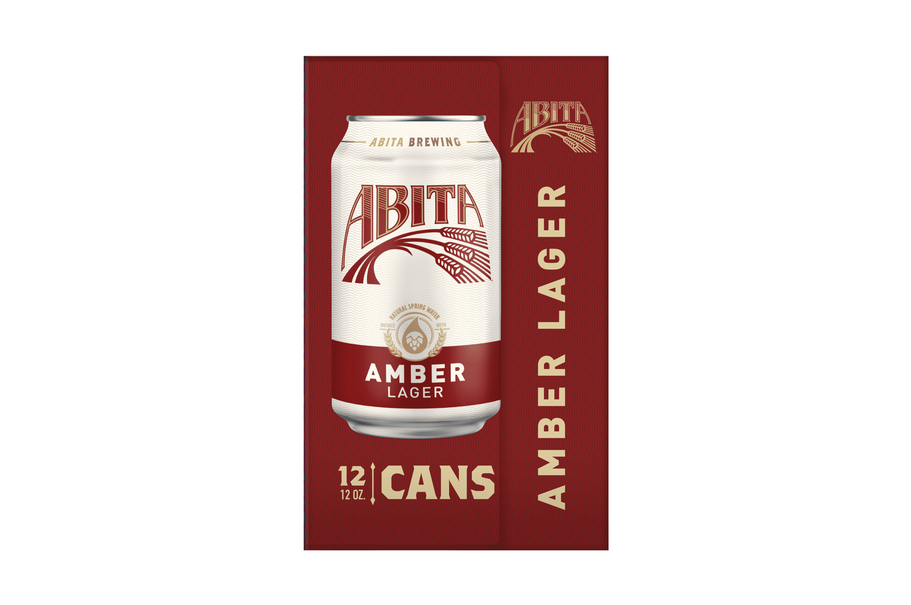 Abita Brewing Amber Lager, Craft Beer, 12 Pack Cans, 12 fl oz, 4.5% ABV