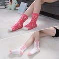 thumbnail image 2 of 5 Pairs Womens Fuzzy Slipper Socks Super Soft Microfiber Fluffy Cozy Winter Warm Fuzzy Crew Socks, 2 of 5