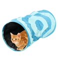 thumbnail image 1 of SAYDY Foldable Polyester Pet Cat Playing Tunnel Indoor Outdoor Training Toy for Pets Kittenblue, 1 of 1