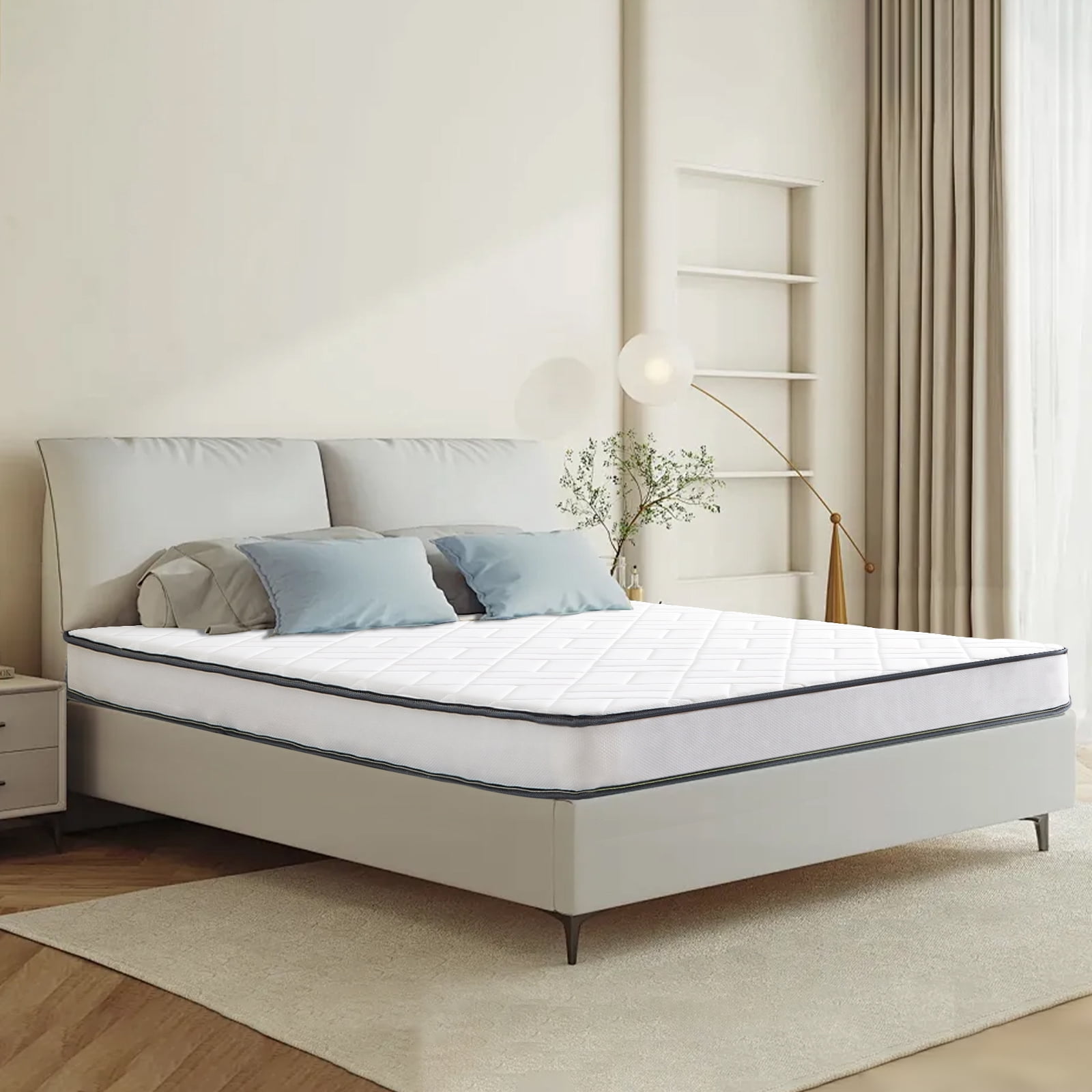 VFD Queen Mattress, 6 inch Cooling Gel Memory Foam Hybrid Mattress in a Box Medium Feel Pressure Relief, CertiPUR-US Certified