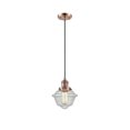 thumbnail image 2 of Innovations Lighting  Franklin Restoration Oxford - 1 Light 8" Cord Hung Mini Pendant Antique Copper/Seedy, 2 of 5