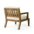 thumbnail image 4 of GDF Studio Camak Rossville Outdoor Acacia Wood Club Chairs with Cushions (Set of 2), Teak and Beige, 4 of 7