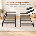 thumbnail image 5 of Miniyam Twin over Twin Metal Bunk Bed, Convertible to 2 Twin Beds with Guardrail, Black, 5 of 7