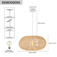 thumbnail image 3 of Indoor Light Fixtures Ceiling Mount Classic Pendant Light Rattan Pendant Light, 3 of 18