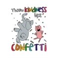 thumbnail image 2 of 1 Pce T-Shirt Décontracté à Col Rond pour Femmes avec Imprimé Éléphant Coloré et Cochon, Tissu en Polyester Extensible, Mode Toutes Saisons Fête des Pères, Fête des Mères, Nouvel An, Festival de Printemps, Val, 2 of 7