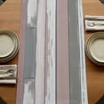 thumbnail image 5 of Brown Wooden 70 Inch Table Runner, Retro Country Mottled Vertical Stripes Farmhouse Dresser Scarf Cotton & Linen Tablerunner for Dining/Kitchen Island/Holiday Party Décor 13" x 70", 5 of 9