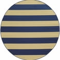 thumbnail image 5 of 2'x4' Blue and Ivory Striped Indoor Outdoor Scatter Rug - 3'6" 43.31"W x 66.93"D x 0.16"H 4' x 6' Indoor Rectangle, 5 of 5