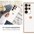 thumbnail image 6 of Compatible with Samsung S23 Ultra 5G Case for Women Girl, Plating Edge Cute Love Heart Soft TPU Bumper with 4 Corners Shockproof Protection Phone Case Cover for Galaxy S23 Ultra 5G(White), 6 of 6