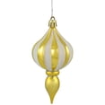thumbnail image 3 of Northlight 8ct Gold Shatterproof Finial Christmas Ornaments, 4.75", 3 of 5
