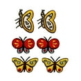 thumbnail image 1 of ID 2335ABC Set of 6 Assorted Butterfly Patches Bug Embroidered Iron On Applique, 1 of 1